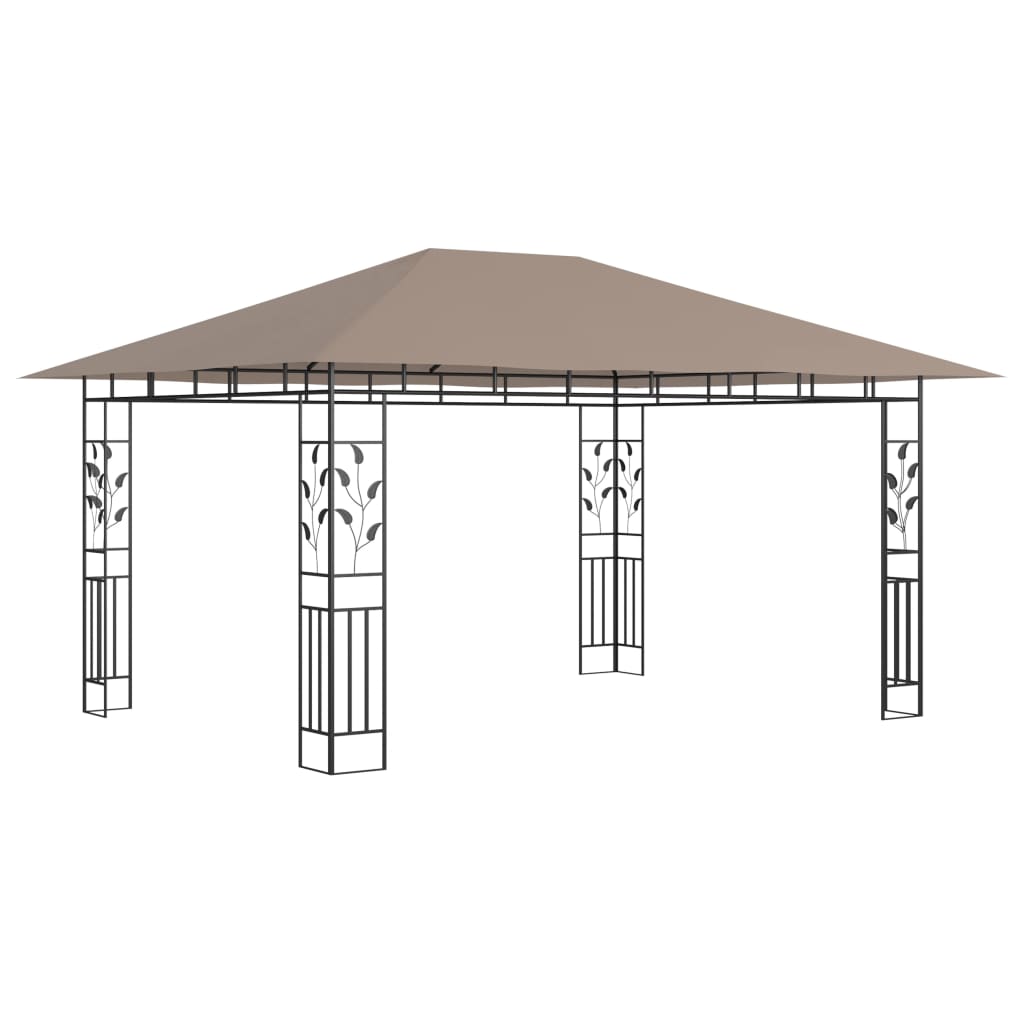 Vidaxl Arbor con zanzara netta 180 g m² 4x3x2,73 m Taupe