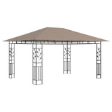 Vidaxl arbor with mosquito net 180 g m² 4x3x2.73 m taupe