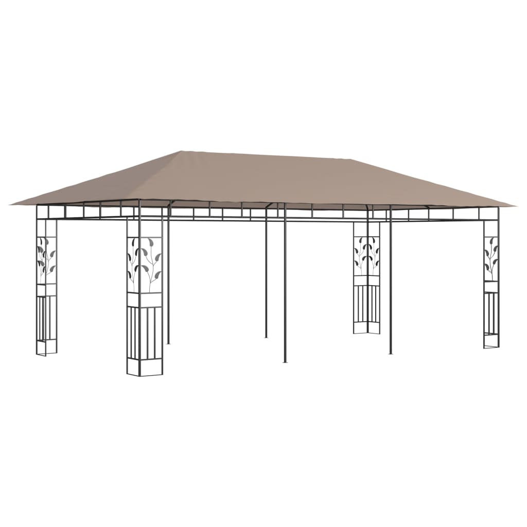 Vidaxl Arbor z komarami netto 180 g m² 6x3x2,73 m taupe