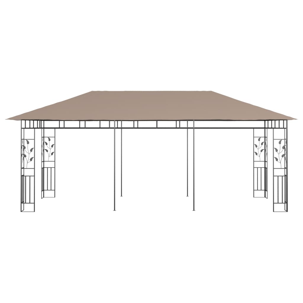 Vidaxl Arbor z komarami netto 180 g m² 6x3x2,73 m taupe