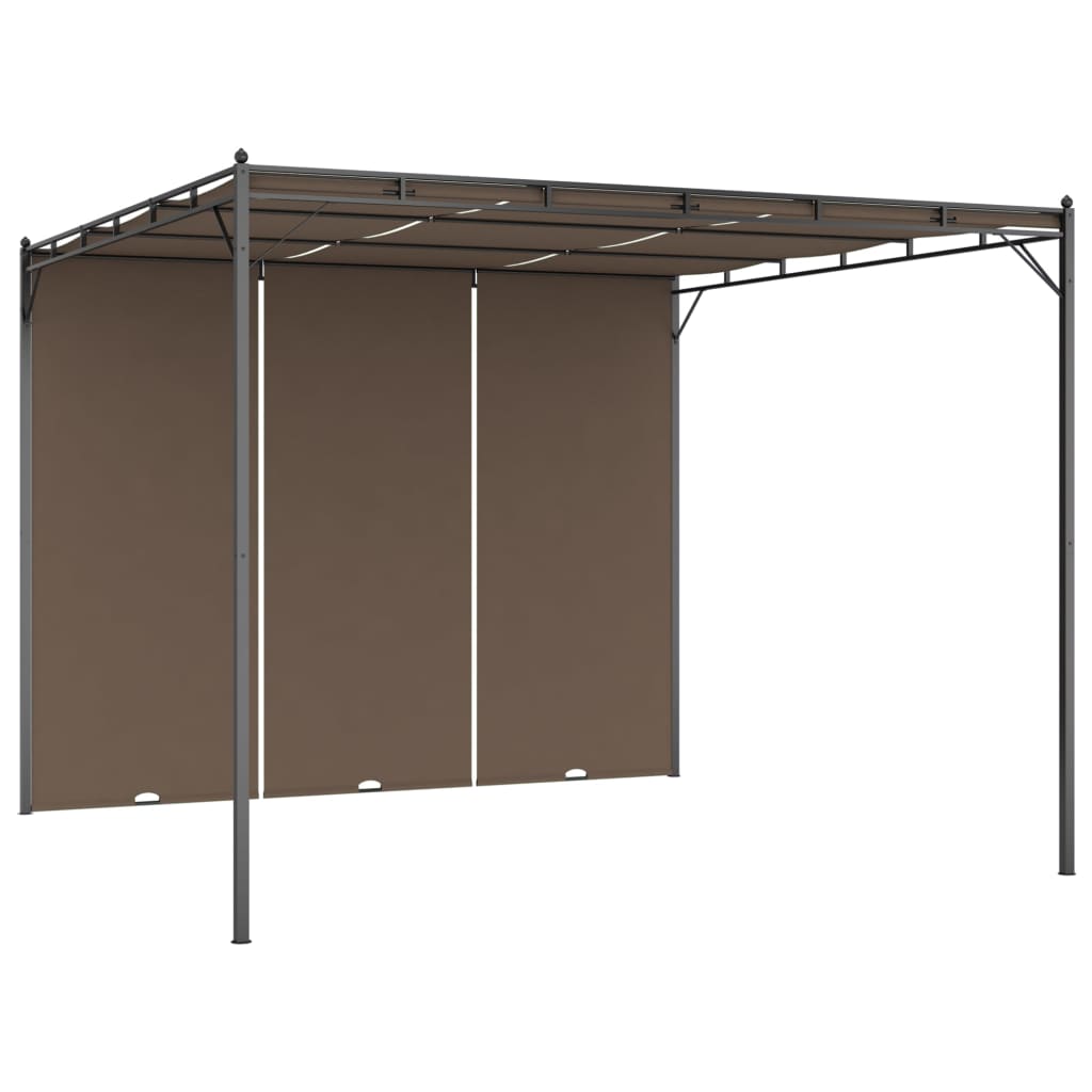 Vidaxl Garden Practor med side gardin 3x3x2,25 m taupe