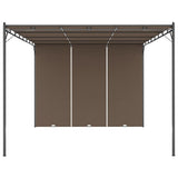 Vidaxl Garden Pracor avec rideau latéral 4x3x2.25 M taupe