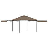 VidaXL Prieel met uitschuifbare daken 180 g m² 3x3x2,75 m taupe