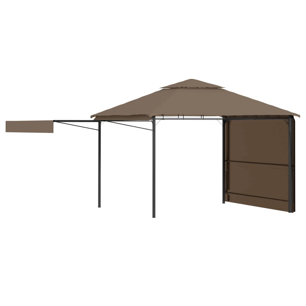 Vidaxl Arbor med udvidelige tag 180 g m² 3x3x2,75 m taupe