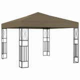 Vidaxl prieel 3x3 m stof taupe