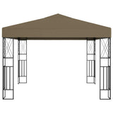 Vidaxl prieel 3x3 m stof taupe