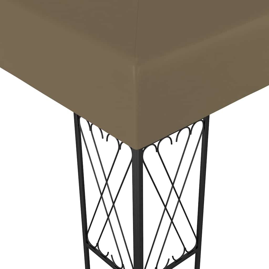 Vidaxl prieel 3x3 m stof taupe