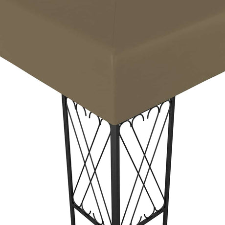 Vidaxl prieel 3x3 m stof taupe