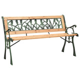 Vidaxl tuinbank 122 cm gietijzer en massief vurenhout