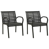 Vidaxl tuinstoelen 2 st staal en hkc zwart