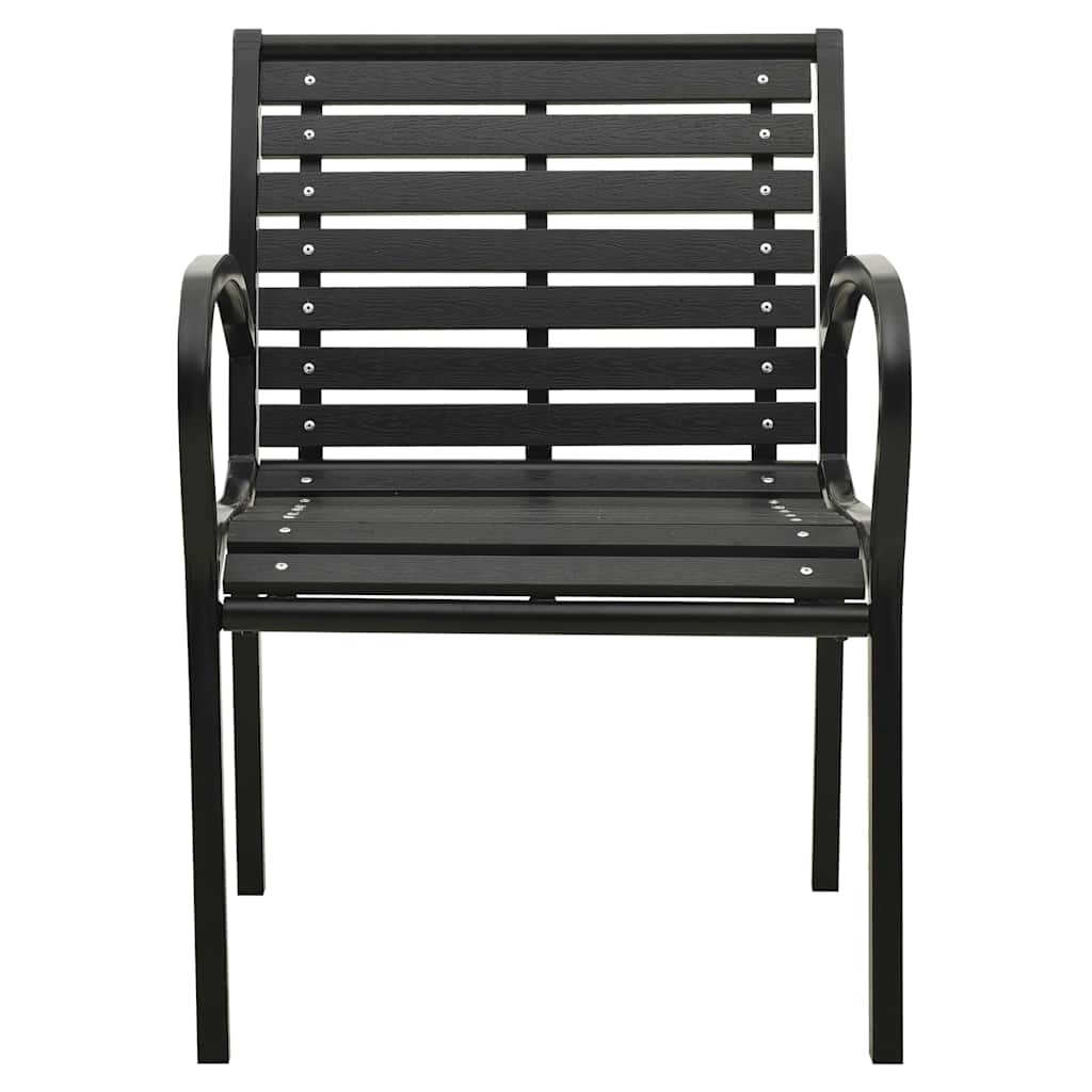 Vidaxl tuinstoelen 2 st staal en hkc zwart