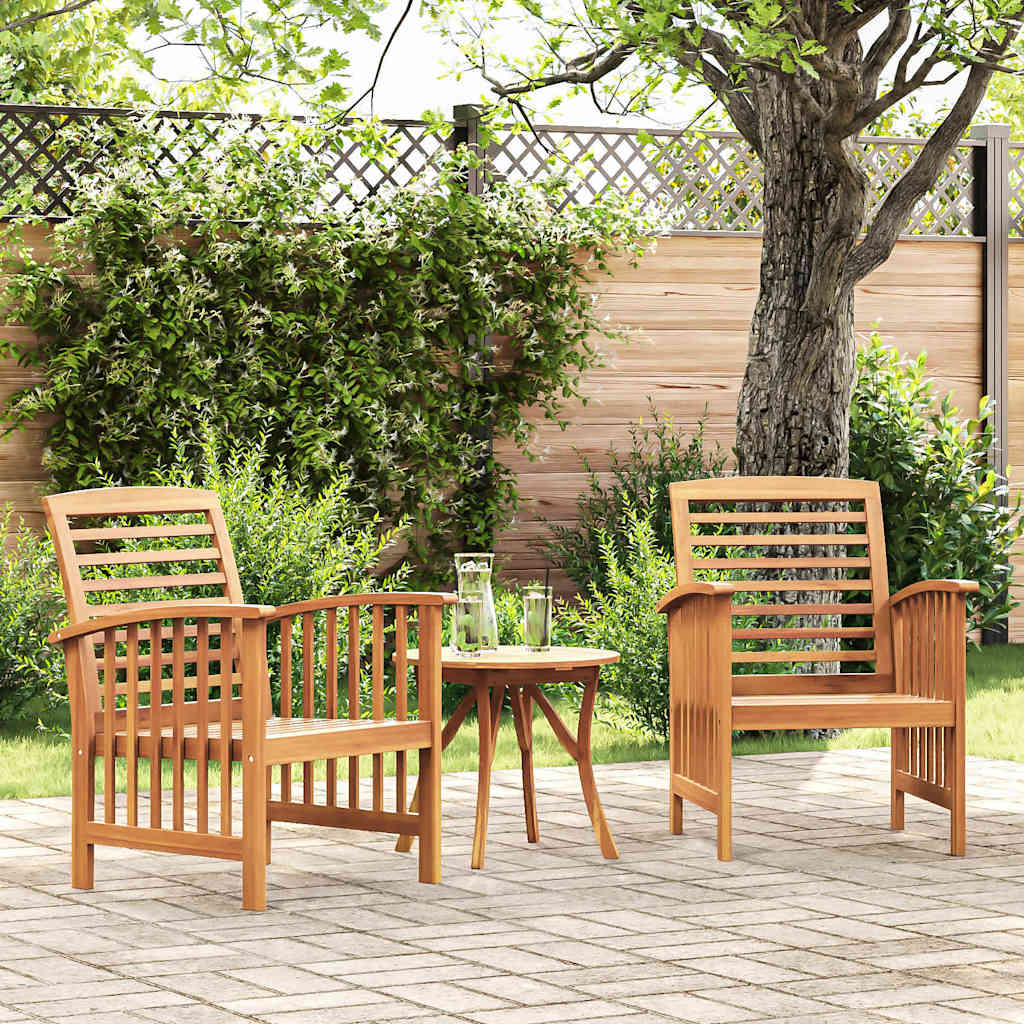 Vidaxl tuinstoelen 2 st massief acaciahout