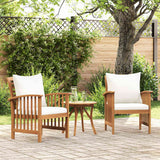 Vidaxl tuinstoelen 2 st met kussens massief acaciahout