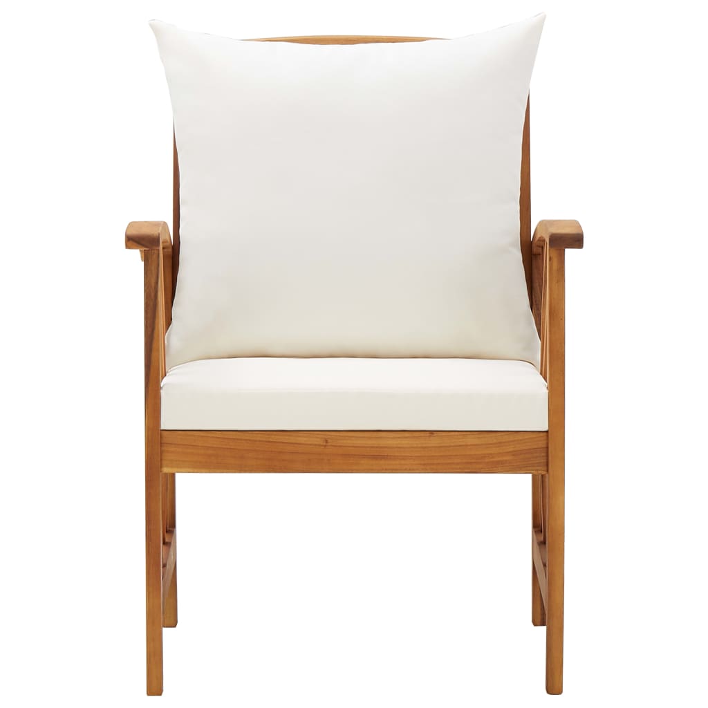 Vidaxl tuinstoelen 2 st met kussens massief acaciahout