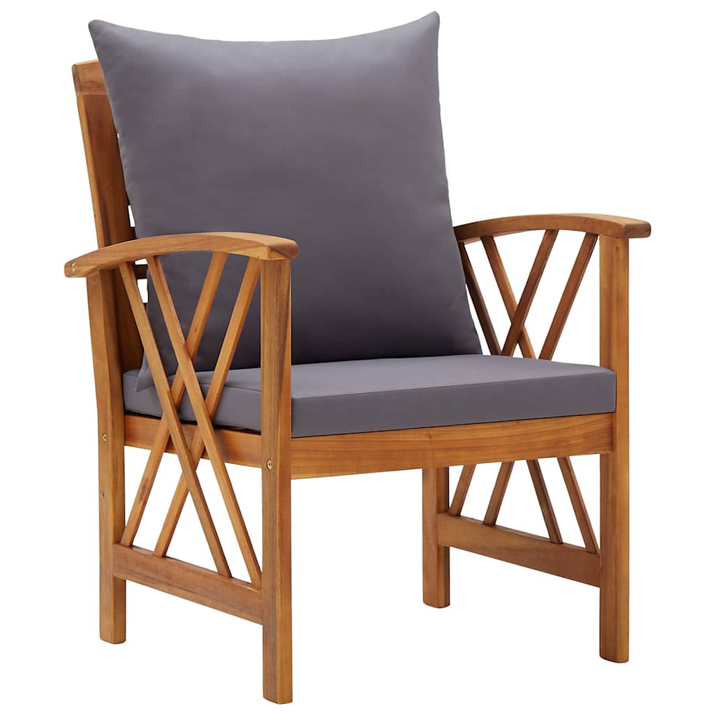 Vidaxl tuinstoelen 2 st met kussens massief acaciahout