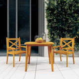 Vidaxl tuintafel 85x85x75 cm massief acaciahout