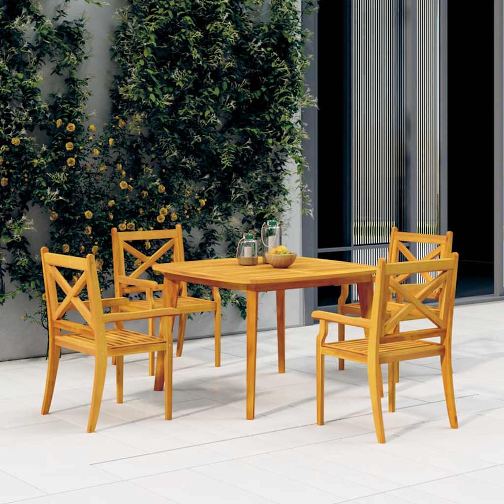 Vidaxl tuintafel 110x110x75 cm massief acaciahout