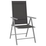 Vidaxl tuinstoelen 2 st inklapbaar textileen zwart