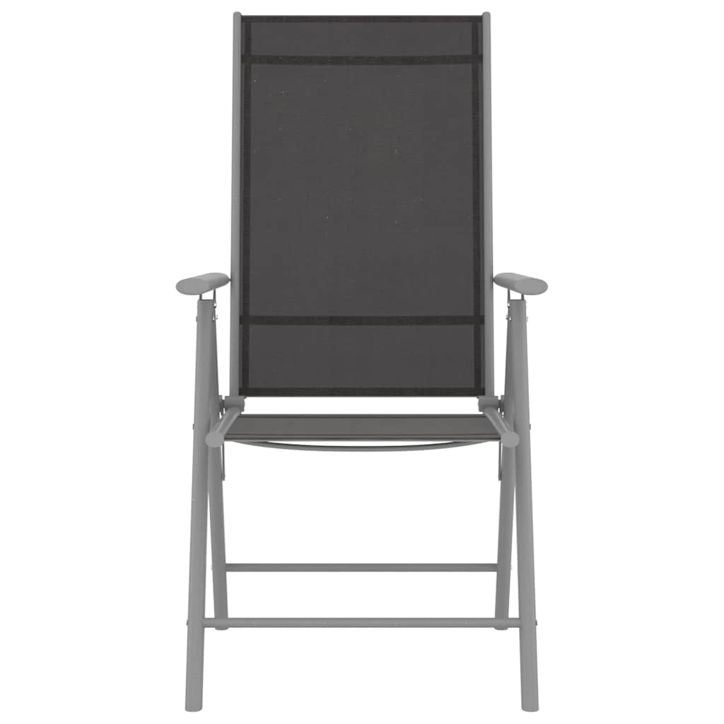 Vidaxl tuinstoelen 2 st inklapbaar textileen zwart