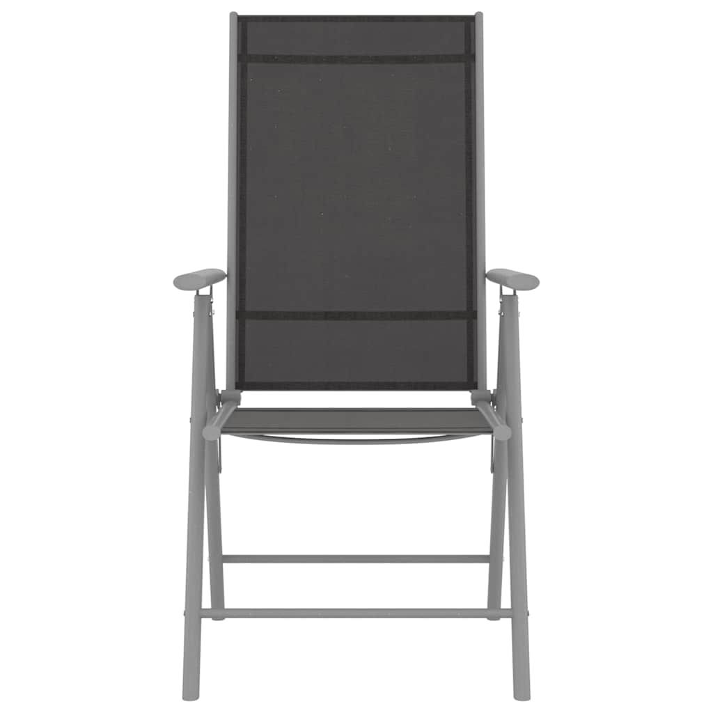 Vidaxl tuinstoelen 6 st inklapbaar textileen zwart