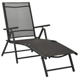 Vidaxl 3-delige loungeset textileen en aluminium zwart