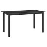 Vidaxl tuintafel 150x90x74 cm aluminium en glas zwart