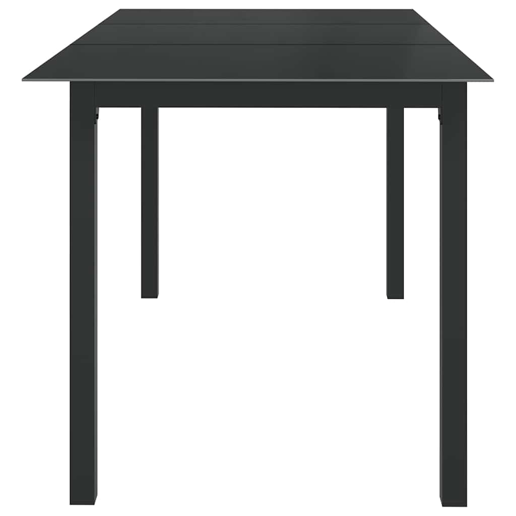 Vidaxl tuintafel 150x90x74 cm aluminium en glas zwart