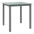 Vidaxl tuintafel 80x80x74 cm aluminium en glas lichtgrijs