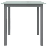 Vidaxl tuintafel 80x80x74 cm aluminium en glas lichtgrijs