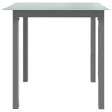 Vidaxl tuintafel 80x80x74 cm aluminium en glas lichtgrijs