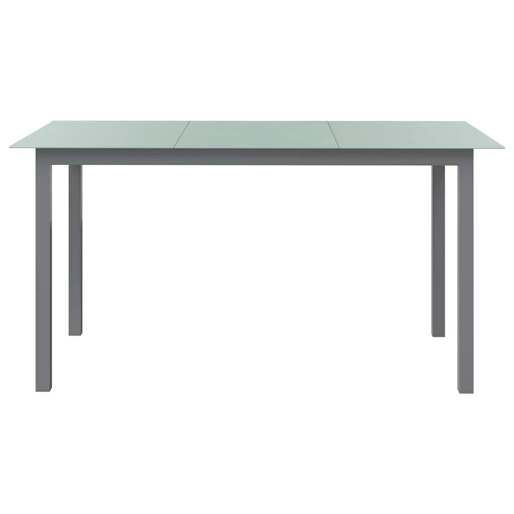 Vidaxl tuintafel 150x90x74 cm aluminium en glas lichtgrijs