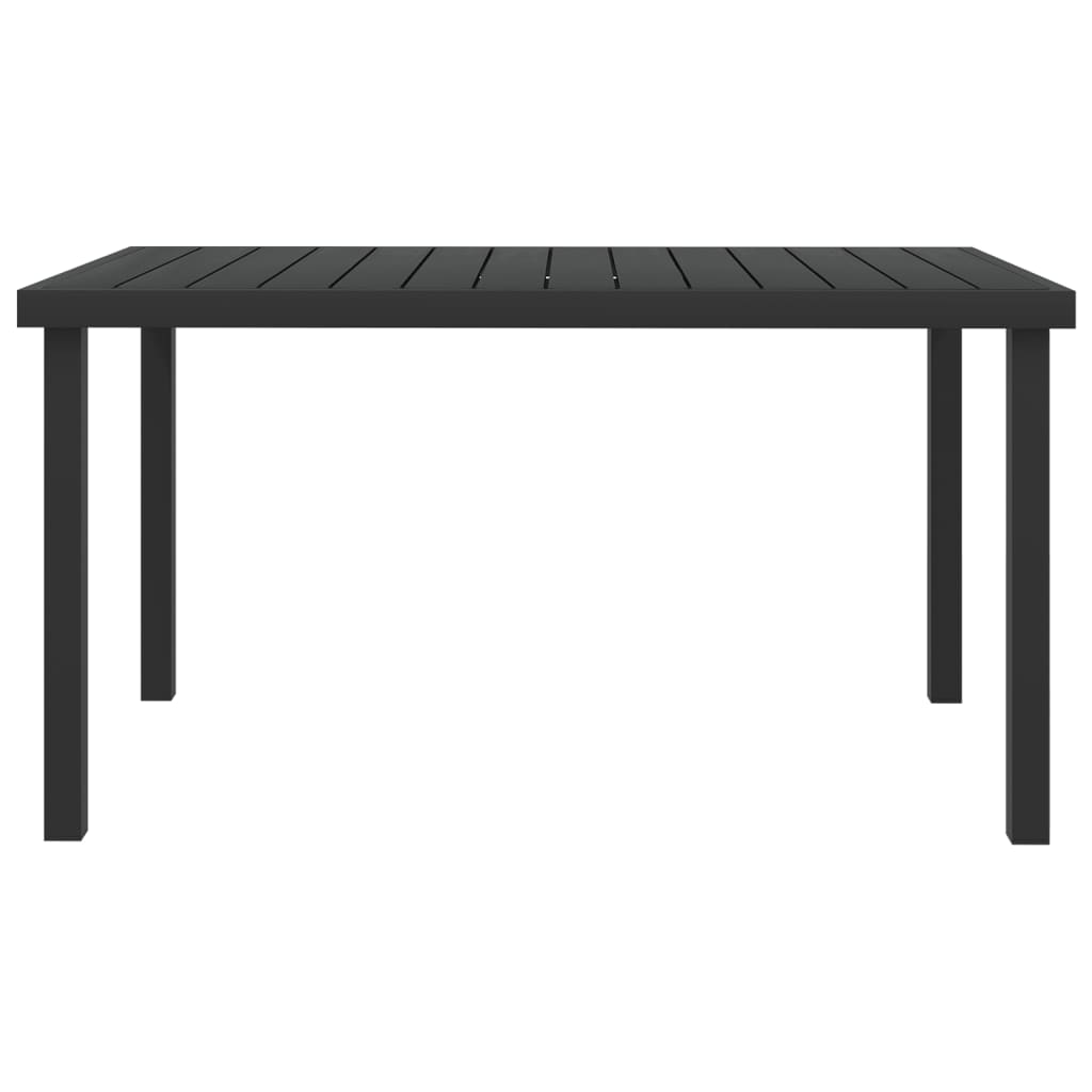 Vidaxl tuintafel 140x90x74 cm aluminium en hkc zwart