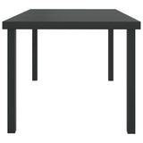 Vidaxl tuintafel 140x90x74 cm aluminium en hkc zwart