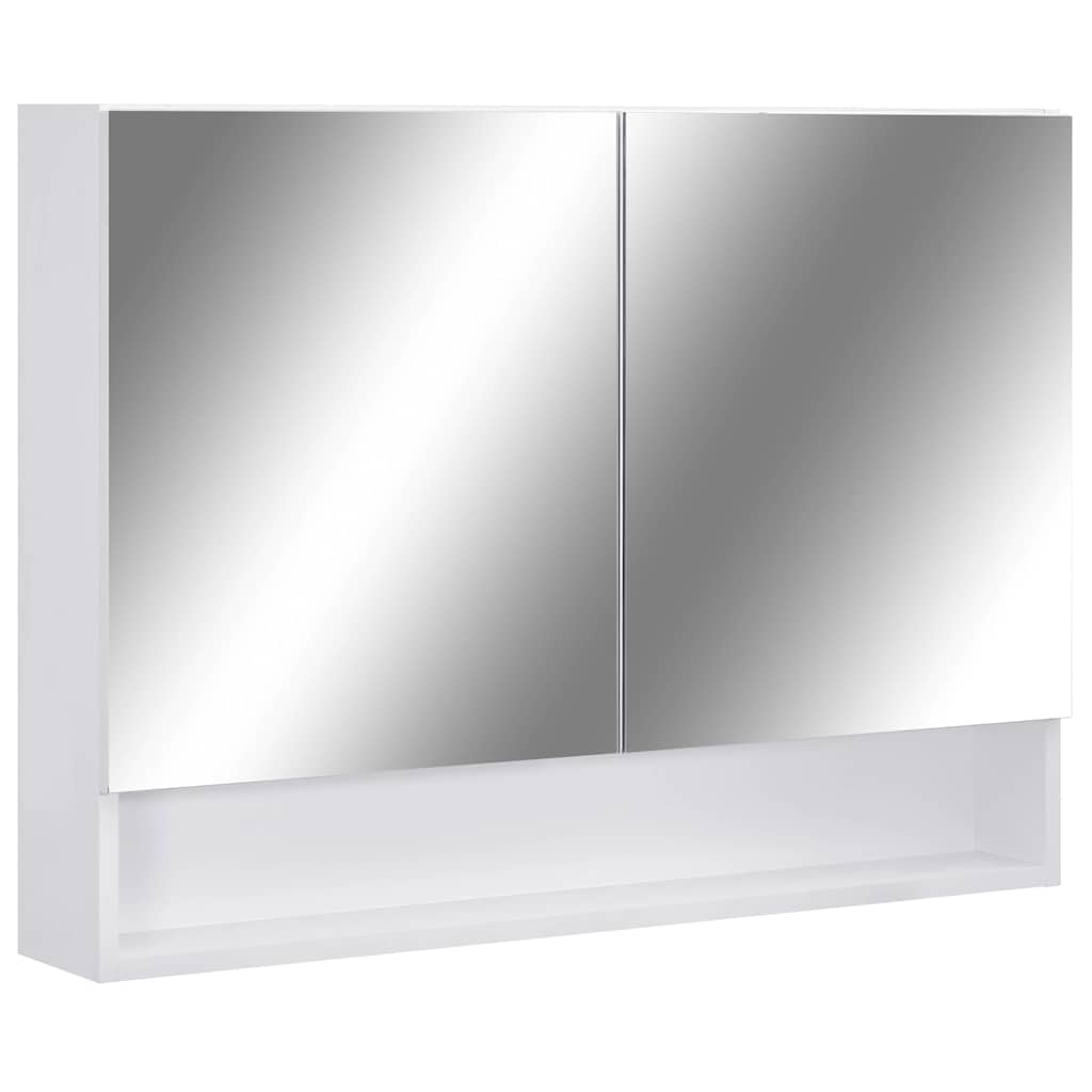 Vidaxl badkamerspiegelkast led 80x15x60 cm mdf wit