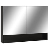 Vidaxl badkamerspiegelkast led 80x15x60 cm mdf zwart