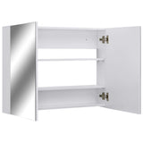 Vidaxl badkamerspiegelkast 80x15x60 cm mdf wit