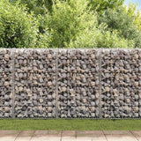 Vidaxl schanskorfmuur met deksels 200x60x100 cm gegalvaniseerd staal