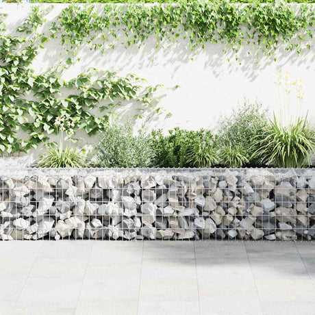 Vidaxl schanskorfmuur met deksels 300x30x50 cm gegalvaniseerd staal