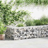 Vidaxl schanskorfmuur met deksels 300x30x50 cm gegalvaniseerd staal
