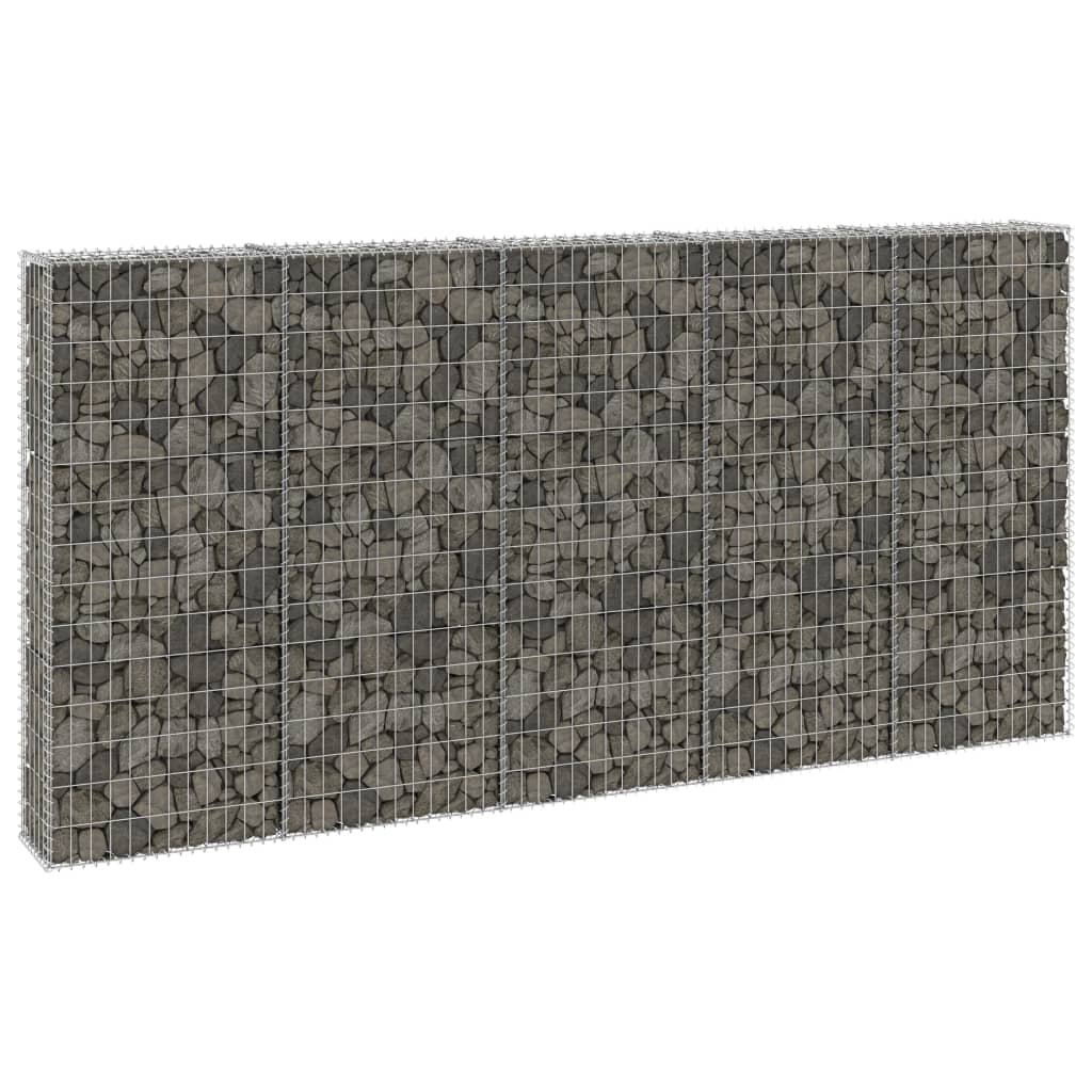 Vidaxl Schanskorf Wall med låg 300x30x150 cm galvaniseret stål