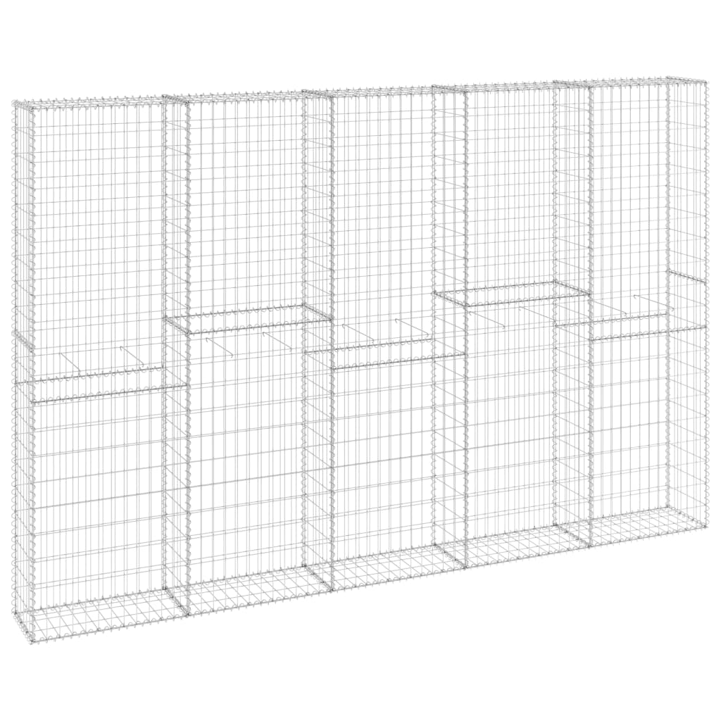 Vidaxl Schanskorf wall with lids 300x30x200 cm galvanized steel