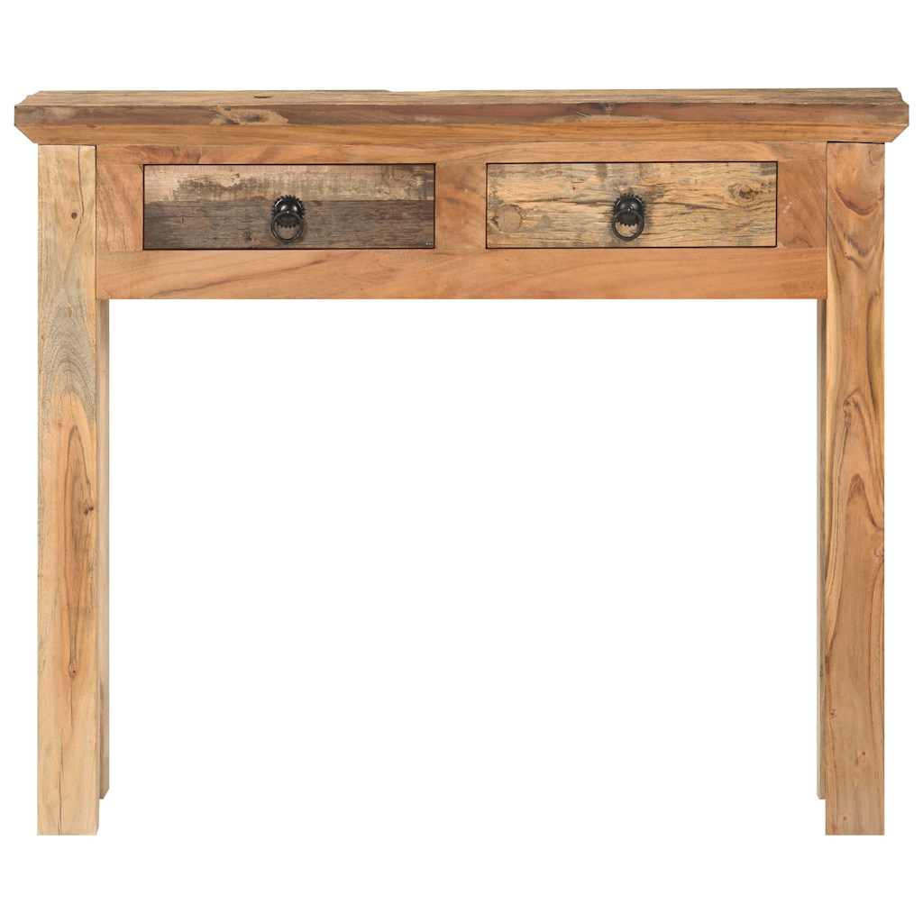 Vidaxl wandtafel 90,5x30x75 cm massief acaciahout en gerecycled hout