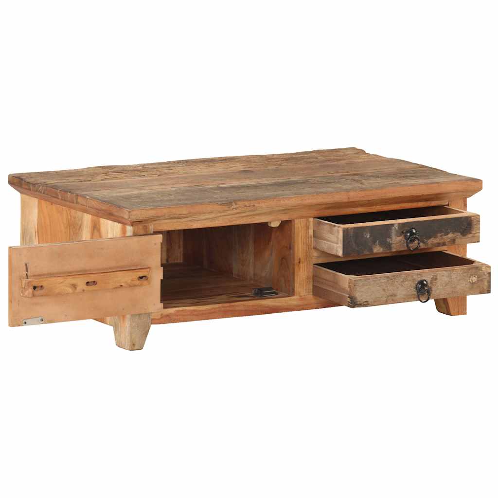 Vidaxl salontafel 90x50x31 cm massief gerecycled hout