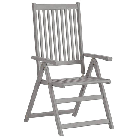 Vidaxl tuinstoelen verstelbaar 3 st massief acaciahout grijs