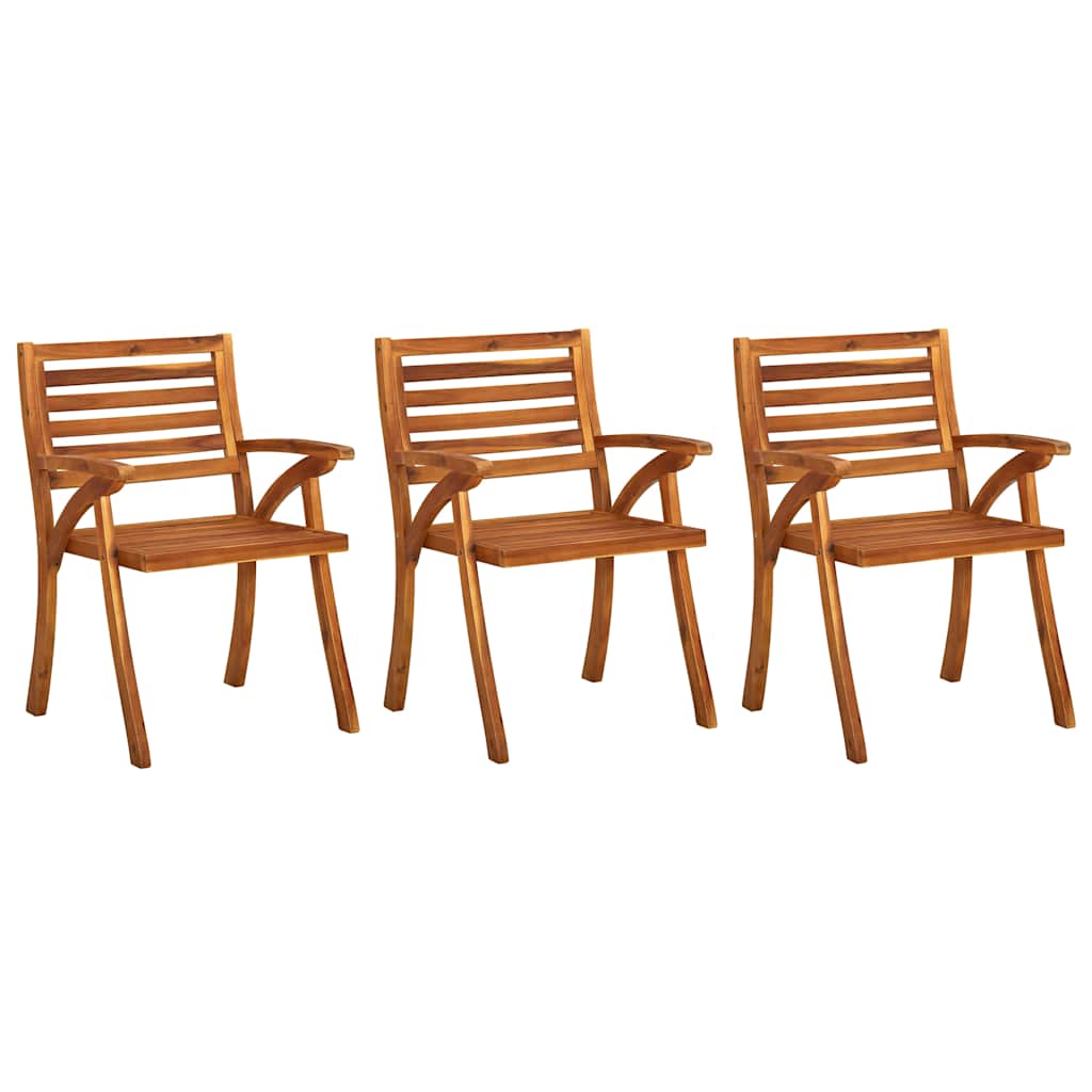 Vidaxl tuinstoelen 3 st massief acaciahout