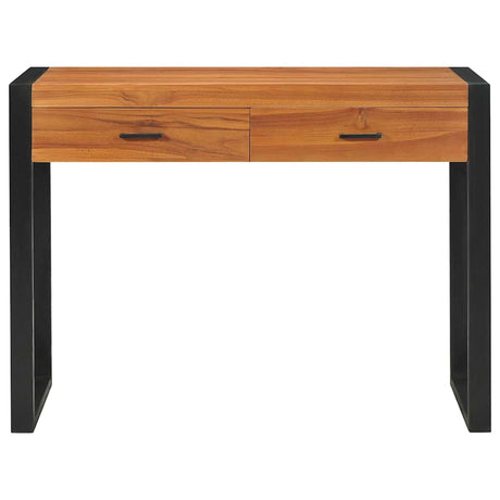 Vidaxl bureau met 2 lades 100x40x75 cm teakhout