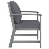 Vidaxl tuinstoelen 2 st met donkergrijze kussens massief acaciahout
