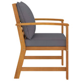 Vidaxl tuinstoelen 2 st met donkergrijs kussen massief acaciahout