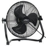 Vidaxl Floor Fan 3 hastigheter 115.2 W 60 cm svart