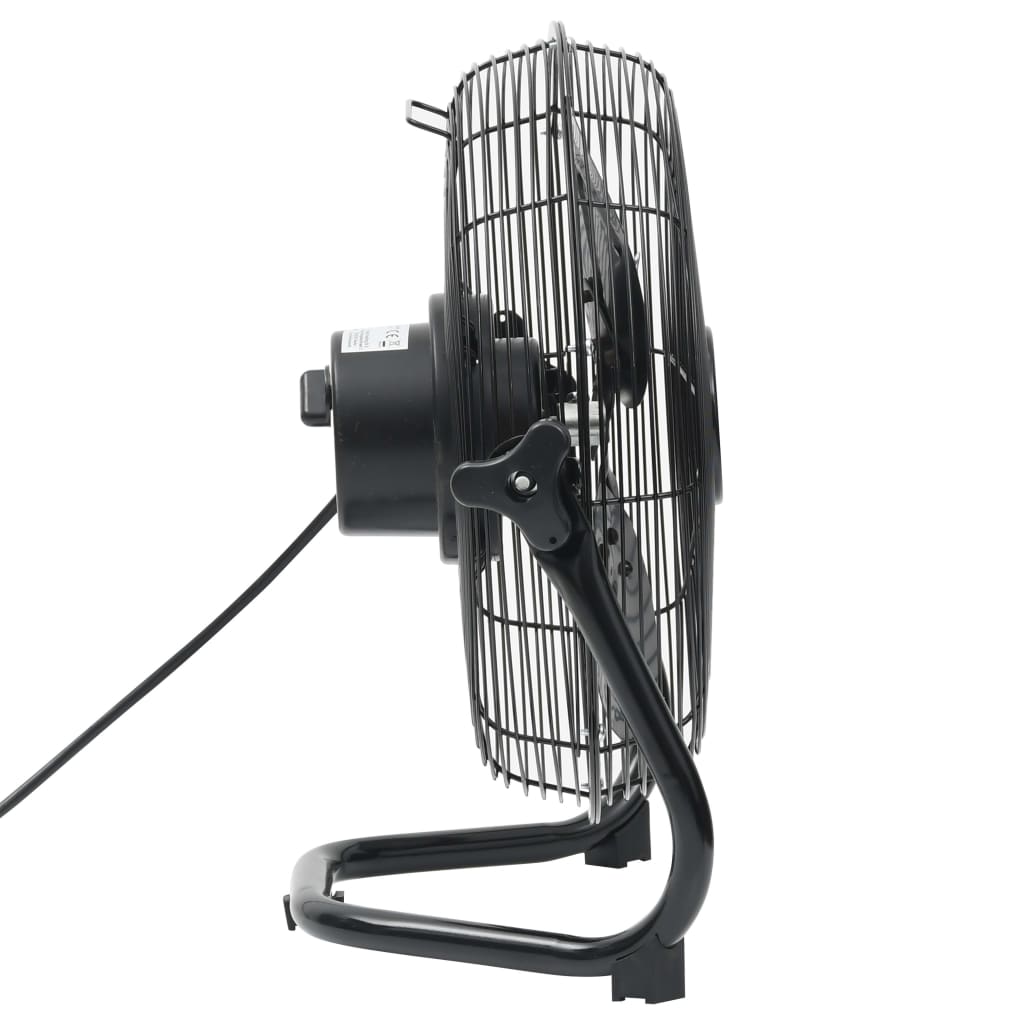 Vidaxl Fan de piso 3 velocidades 115.2 W 60 cm Negro